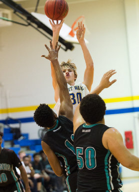 Evan King shoots 2 point jumper